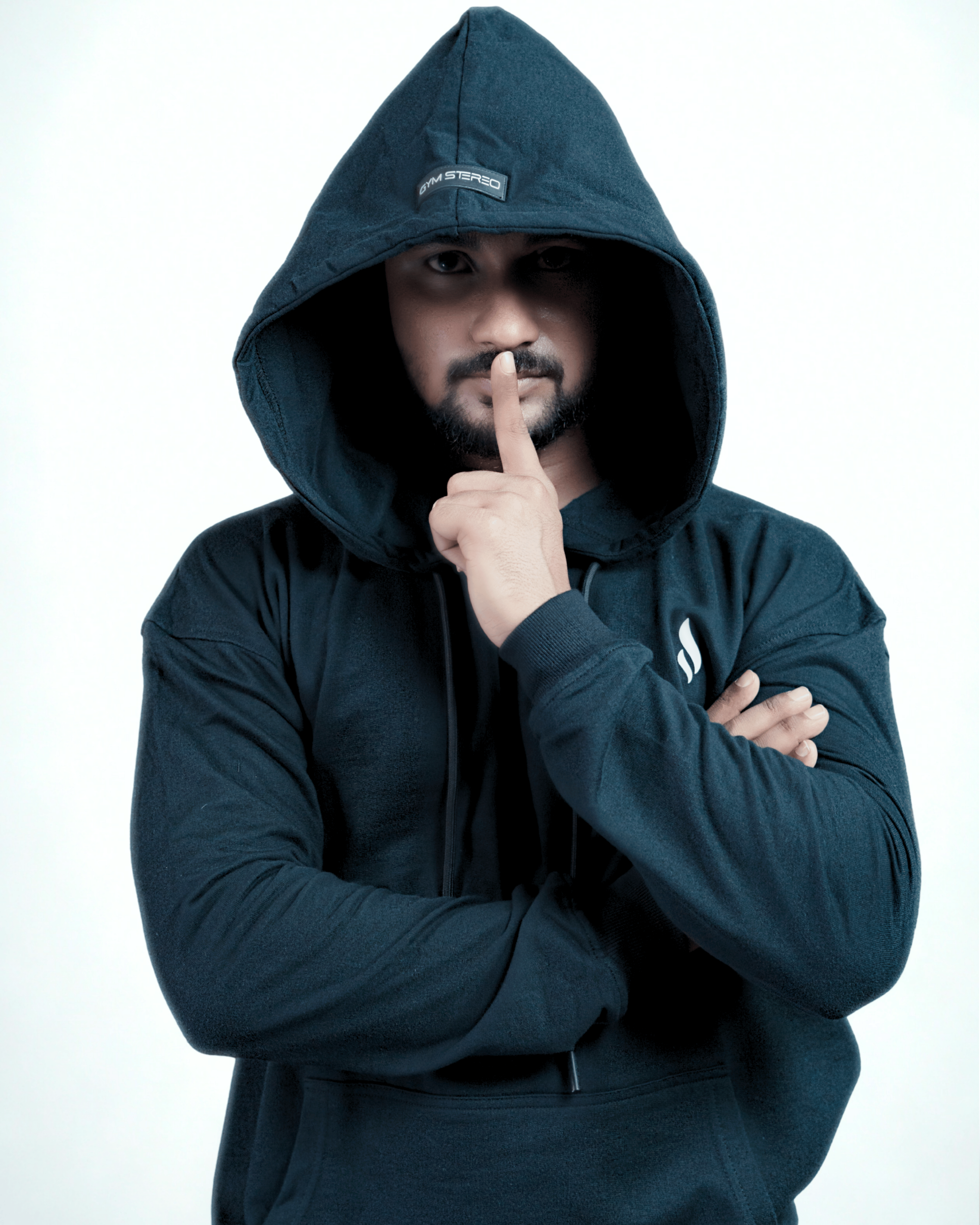 HOODIE (Black / Sky Blue)