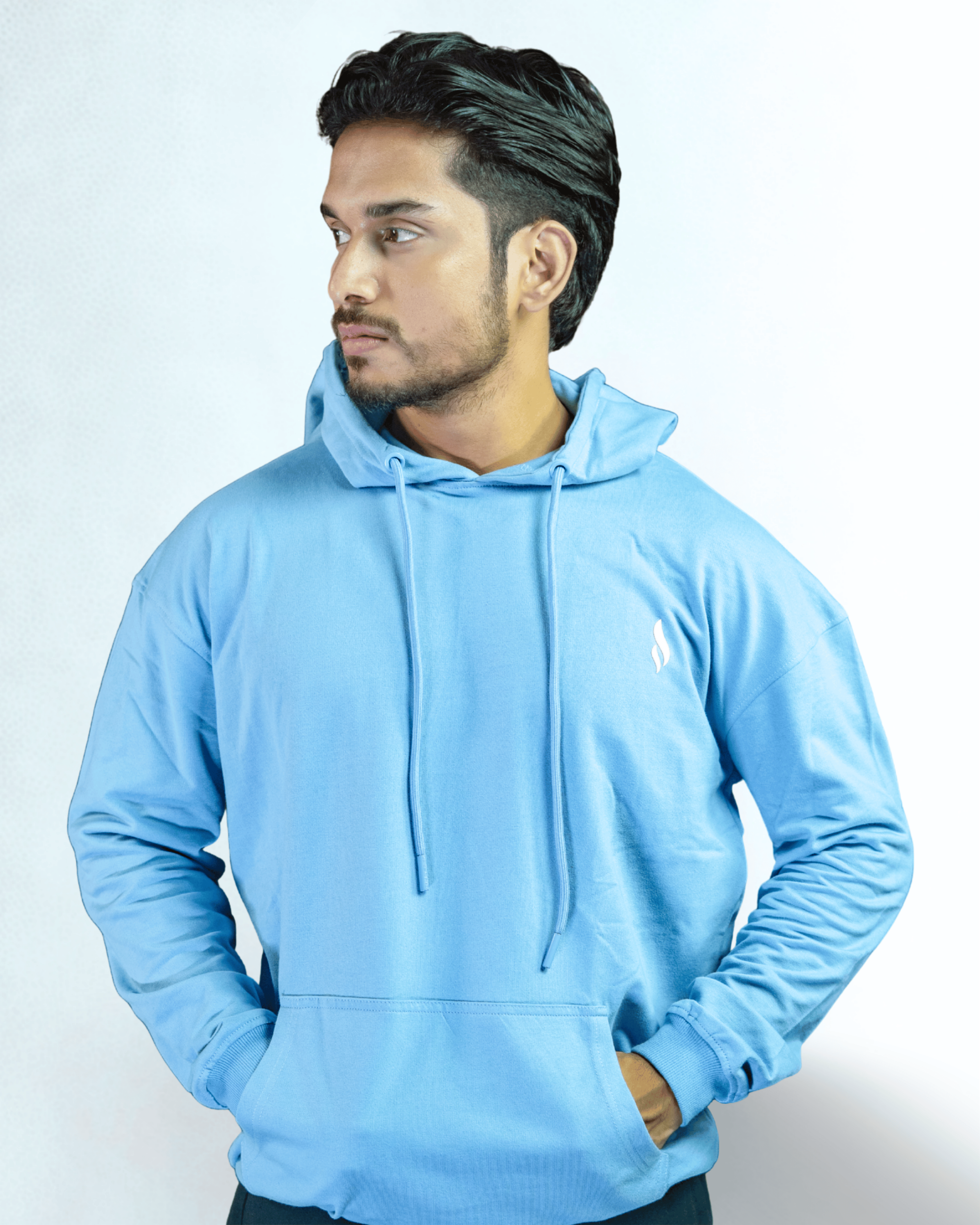 HOODIE (Black / Sky Blue)