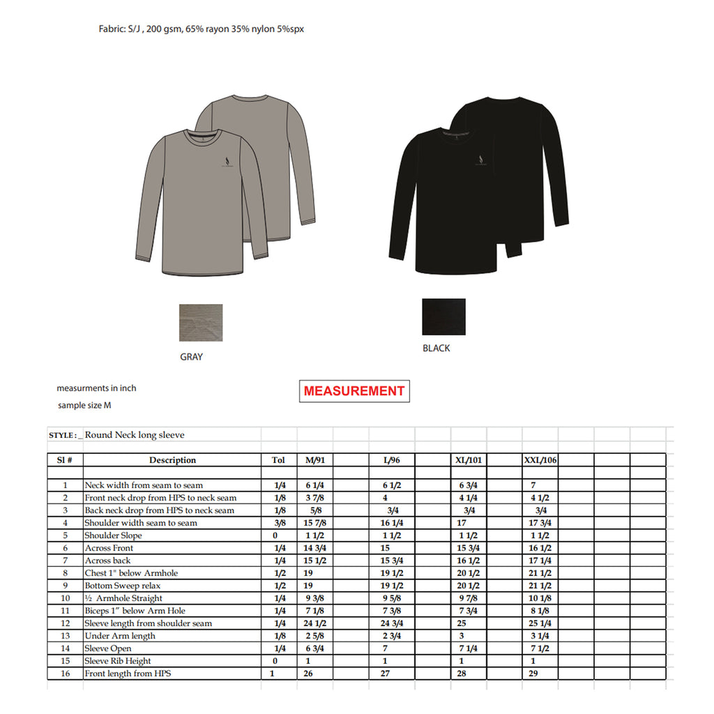 GSW Long Sleeve Tee (Black / Gray)