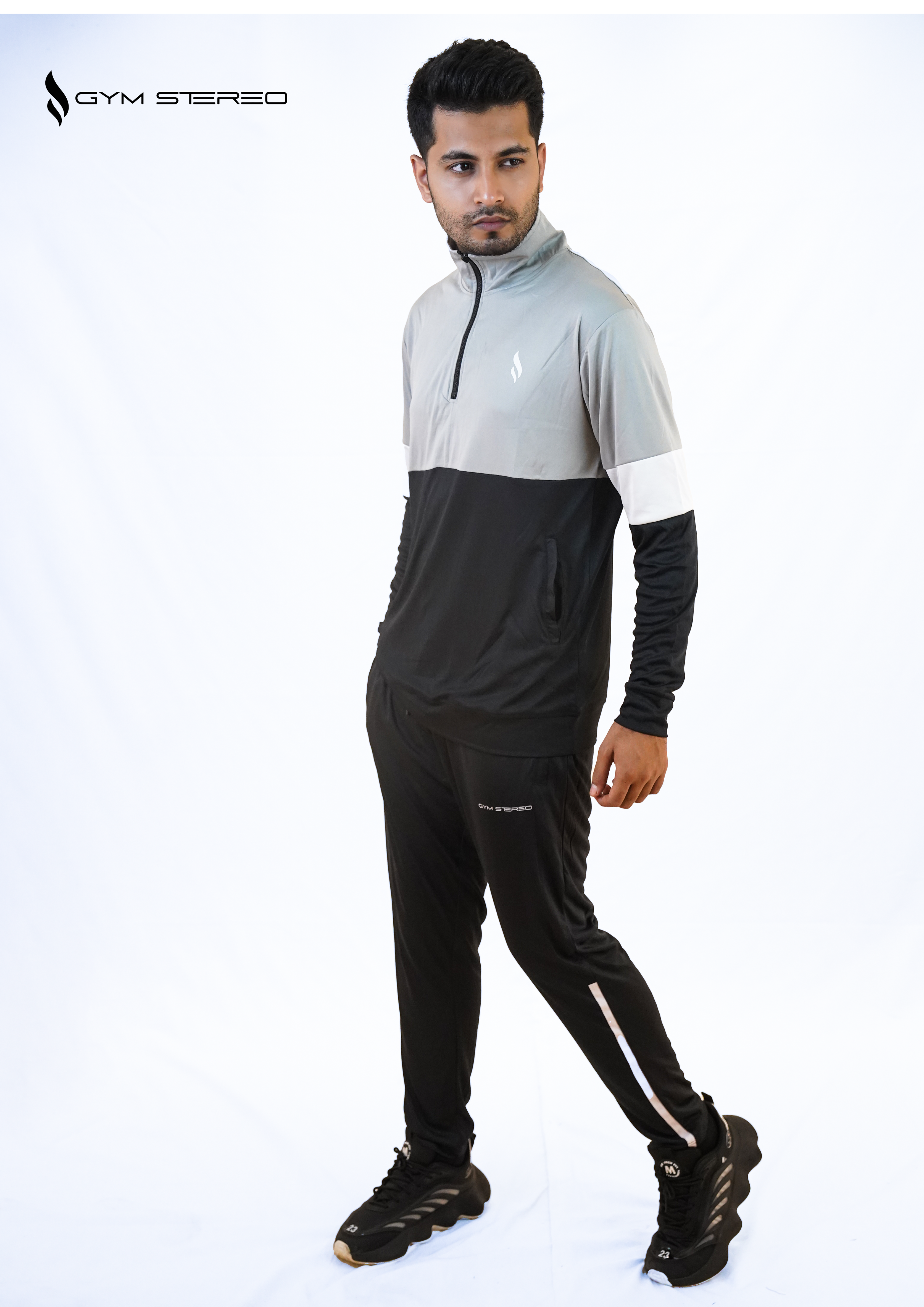 Trio Color-Block Quarter Zip