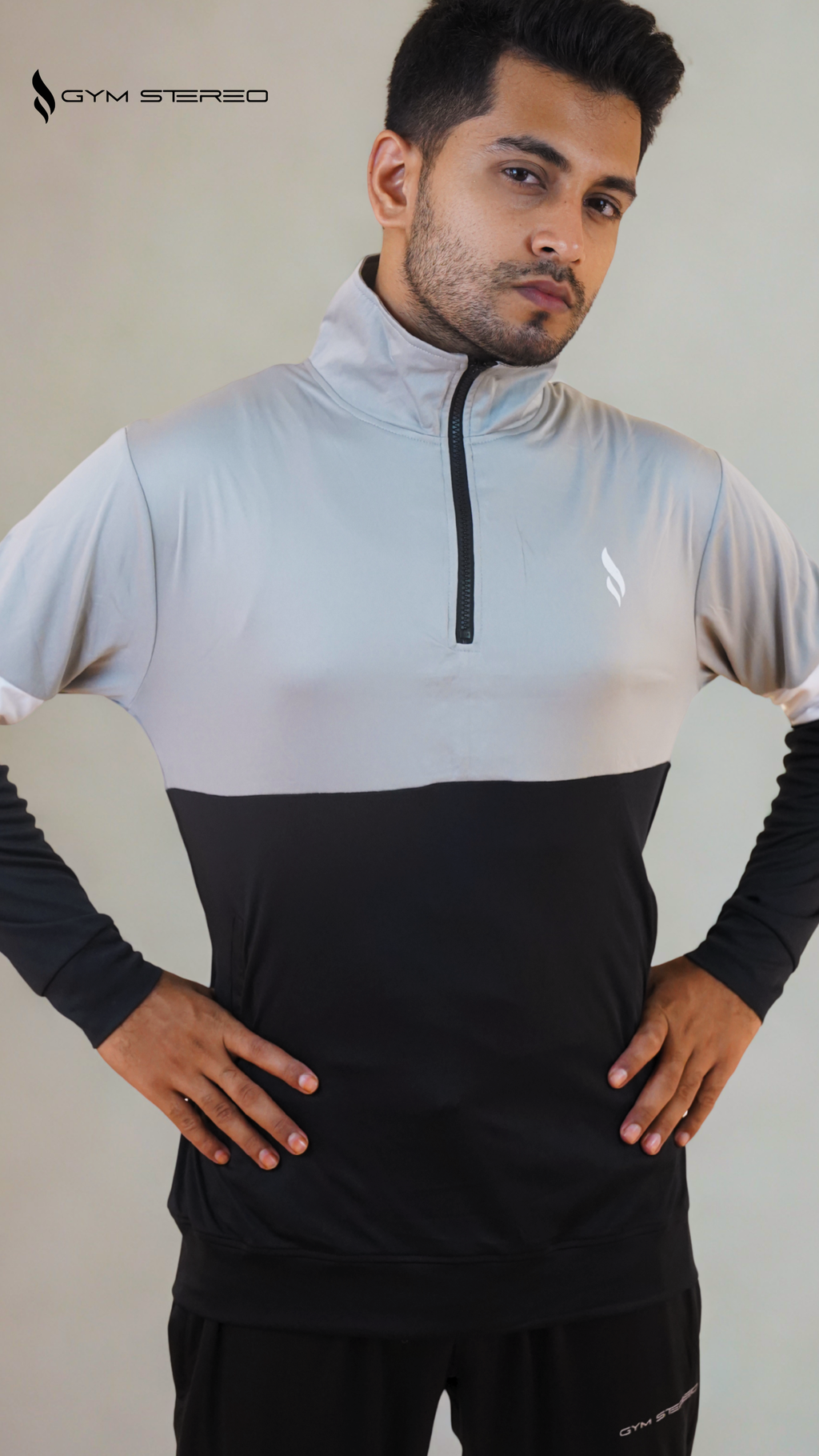 Trio Color-Block Quarter Zip