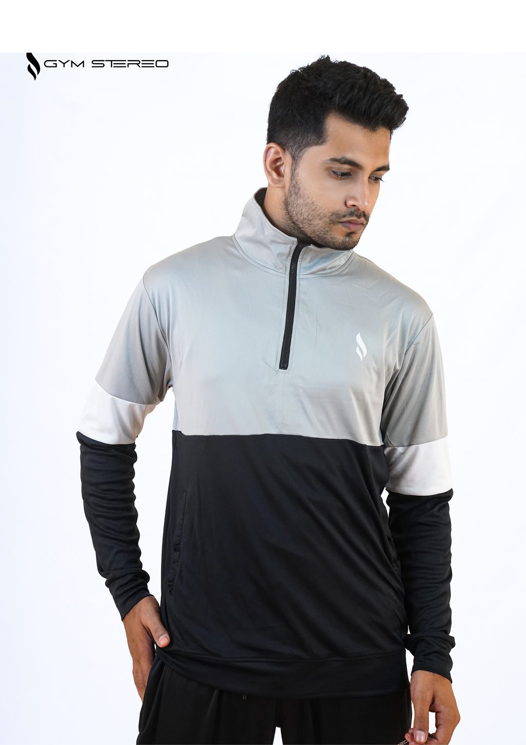 Trio Color-Block Quarter Zip