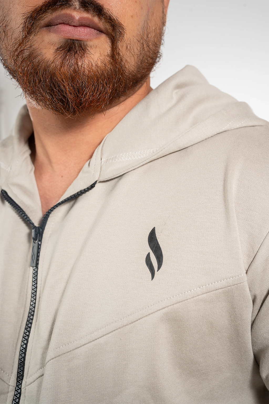 Zipper Hoodie(Black / Porpoise)