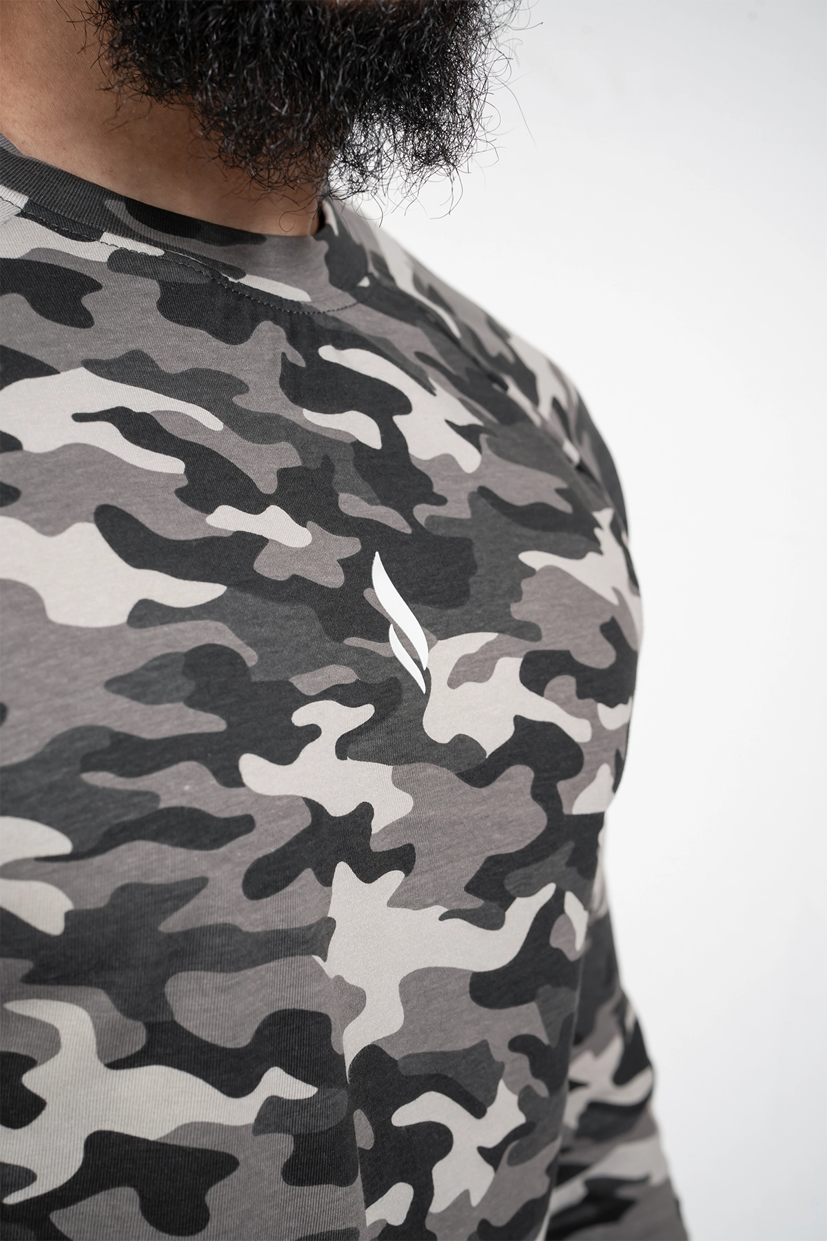 Printed Full Sleeve Tee (Camo Print)