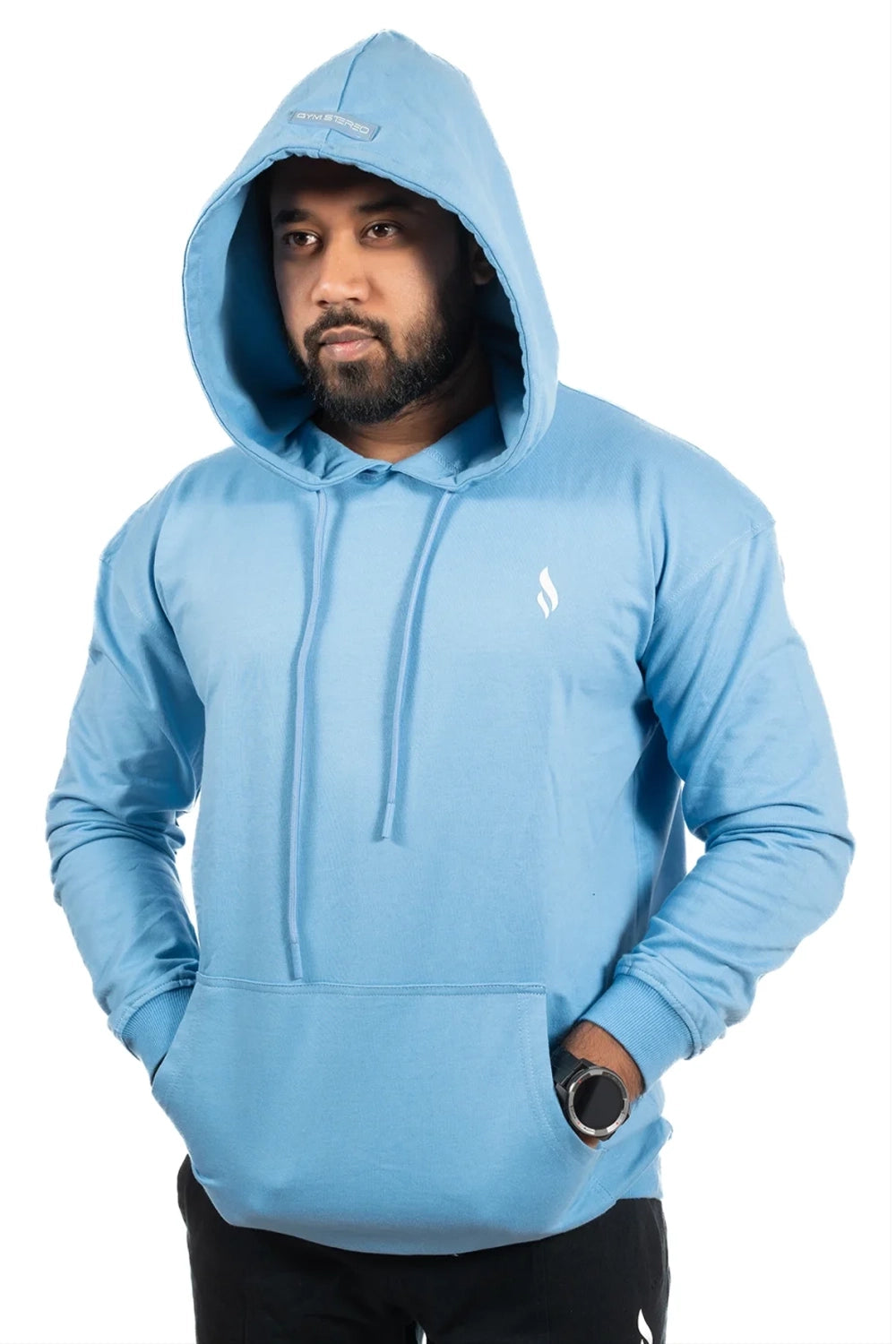 Hoodie(Black / Sky Blue)
